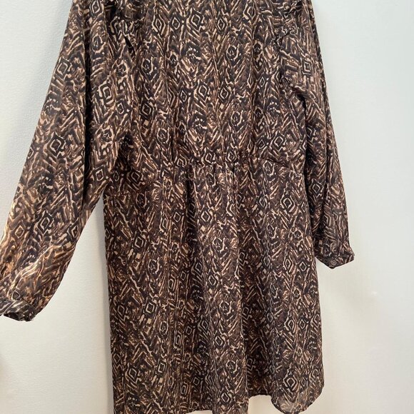 Boho Print Long Sleeve Midi Dress - Picture 3 of 5